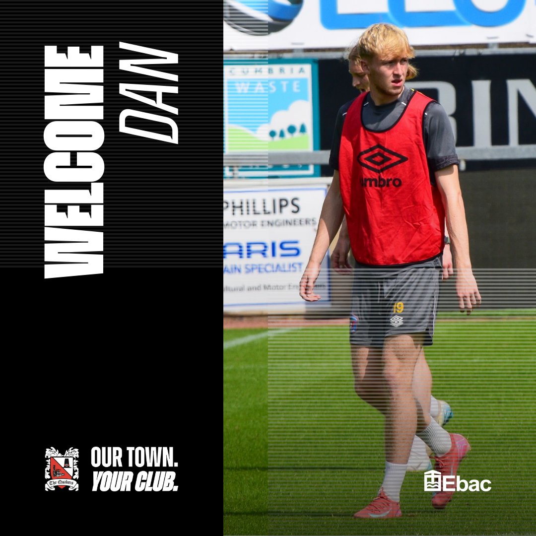 🚨 NEW SIGNING 🚨

Welcome to Darlington, Dan Hopper! 🙌

The 18-year-old midfielder joins us on loan from Carlisle United. 

Debuted last season in the EFL Trophy vs Wigan &amp; now ready to make his mark in black &amp; white 🖤🤍

Thanks to <a href="/CUFCAcademy/">Carlisle United Academy</a>  for their help in sorting out