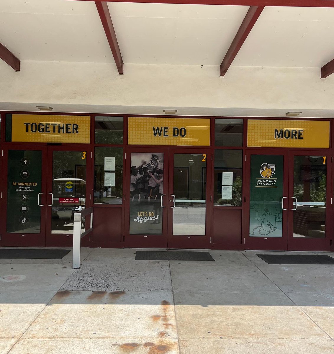 DVUAggies's tweet photo. Fresh look for James Work Gymnasium to kick of the 2025-26 year! 

#TogetherWeDoMore https://t.co/ikEP9IsJqw