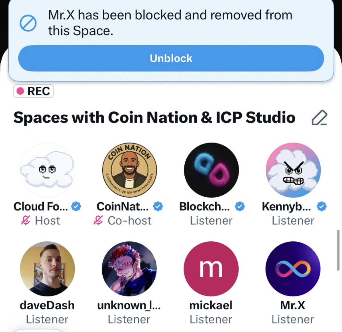 🧵lol shitposters who blocked me (the main ICP educator on the internet)

Then later unblock me and jump on my spaces. Only to then get blocked by me 😂

This is the takeover shitposters 

Where the signal rises to the top. And the noise gets drowned out.

I’ve helped lead the