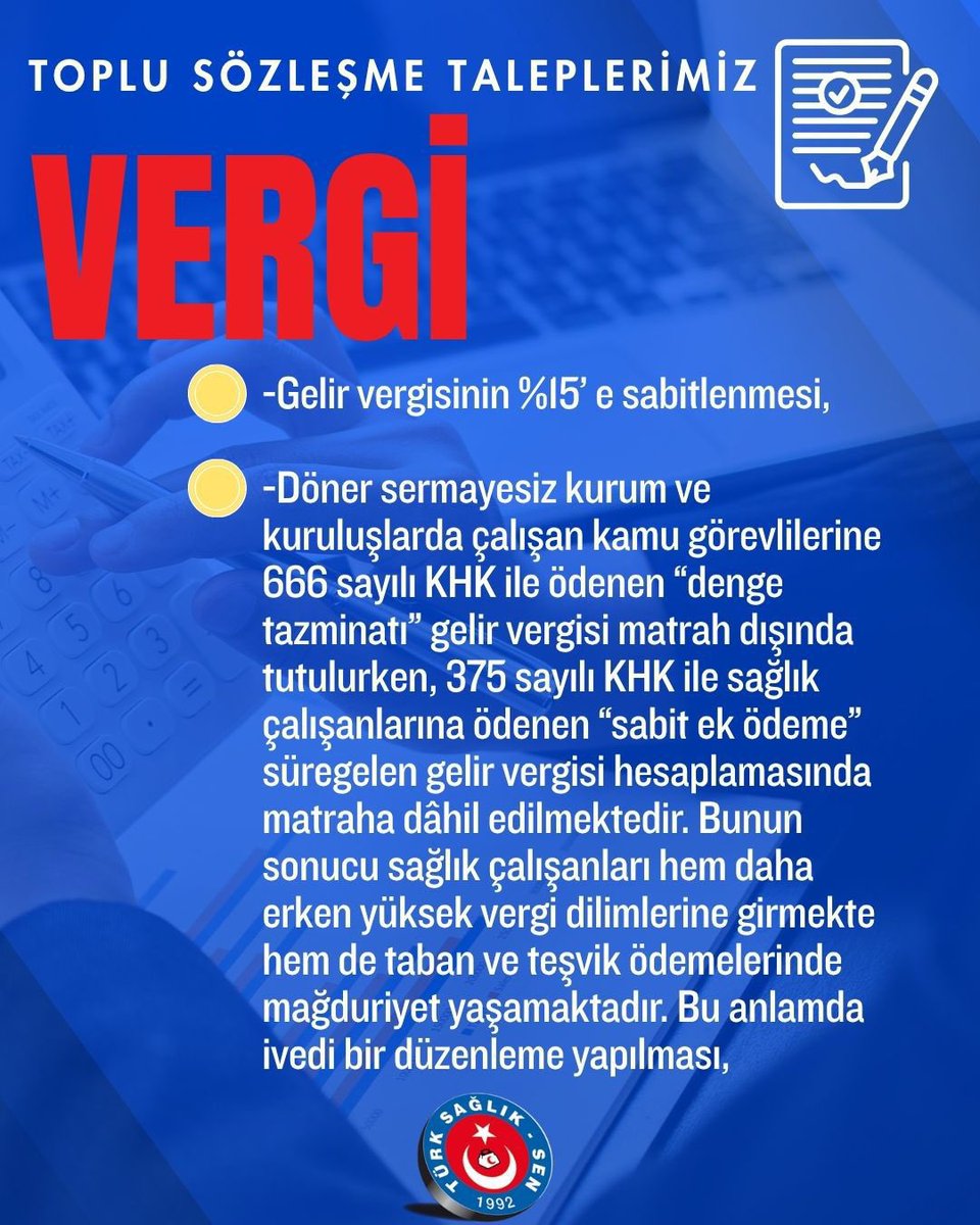 Vergide adalet gelirde hakkaniyet istiyoruz. 
 #MemurHakkınıİstiyor