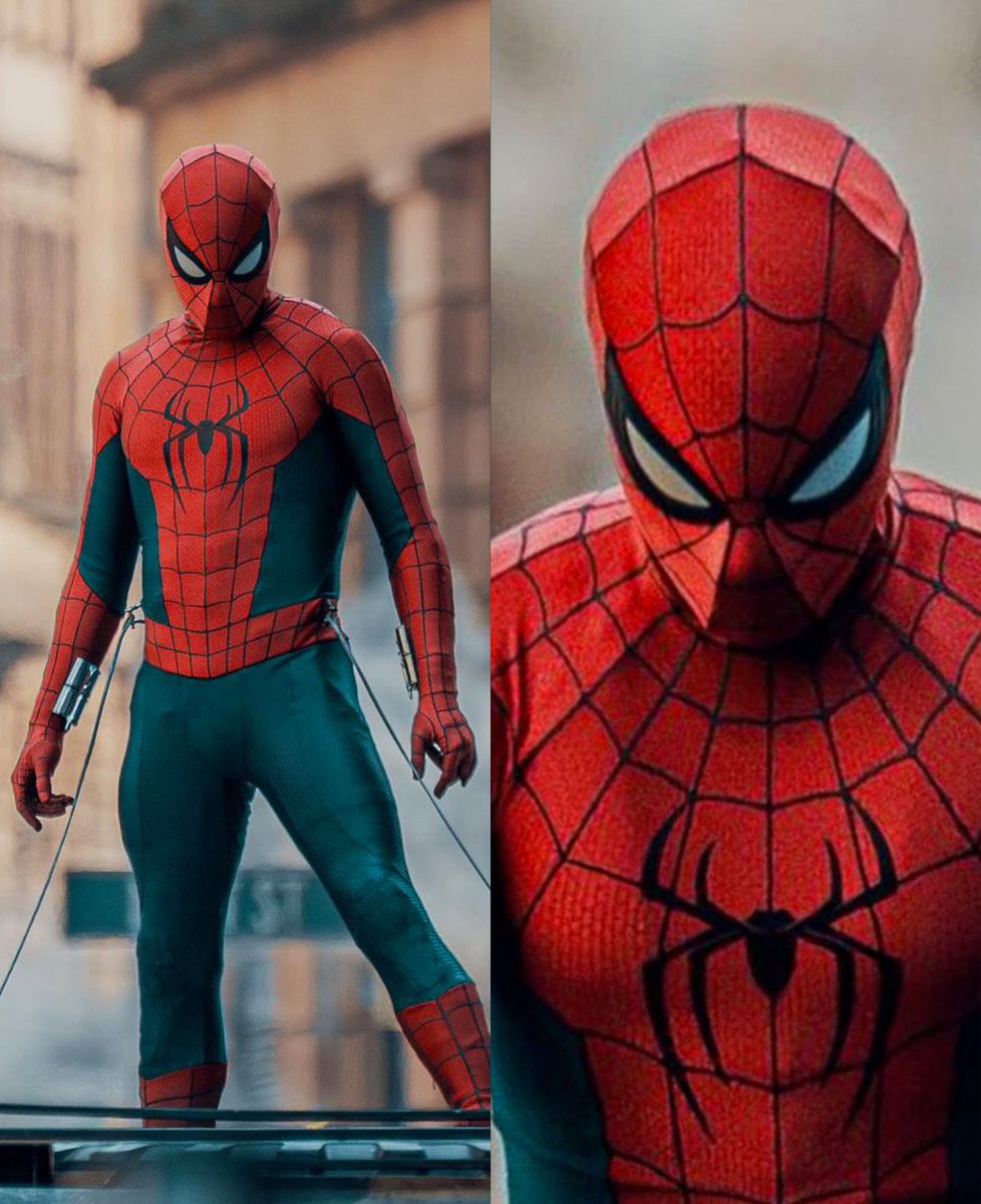 LevelUPcom's tweet photo. EL TRAJE PERFECTO 😍 Nuevas imágenes del set de #SpiderMan 4 nos revelan un nuevo e impresionante vistazo del traje arácnido de #PeterParker 🕷️ https://t.co/aAodTawInr