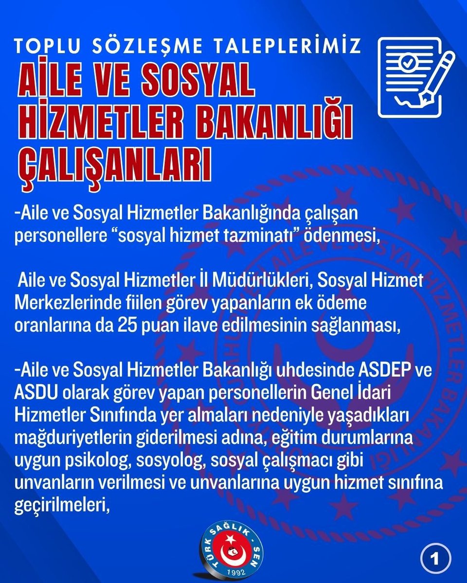 Devletin şefkat eli sosyal hizmet çalışanları için taleplerimiz açıktır. #MemurHakkınıİstiyor