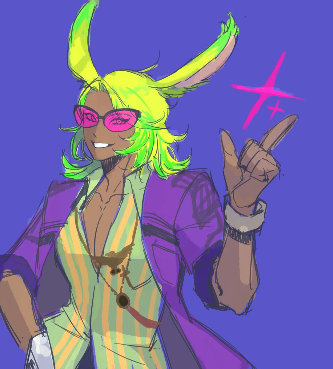 친구의 추천으로 파판14의 댄싱 그린을 그려봤습니다~