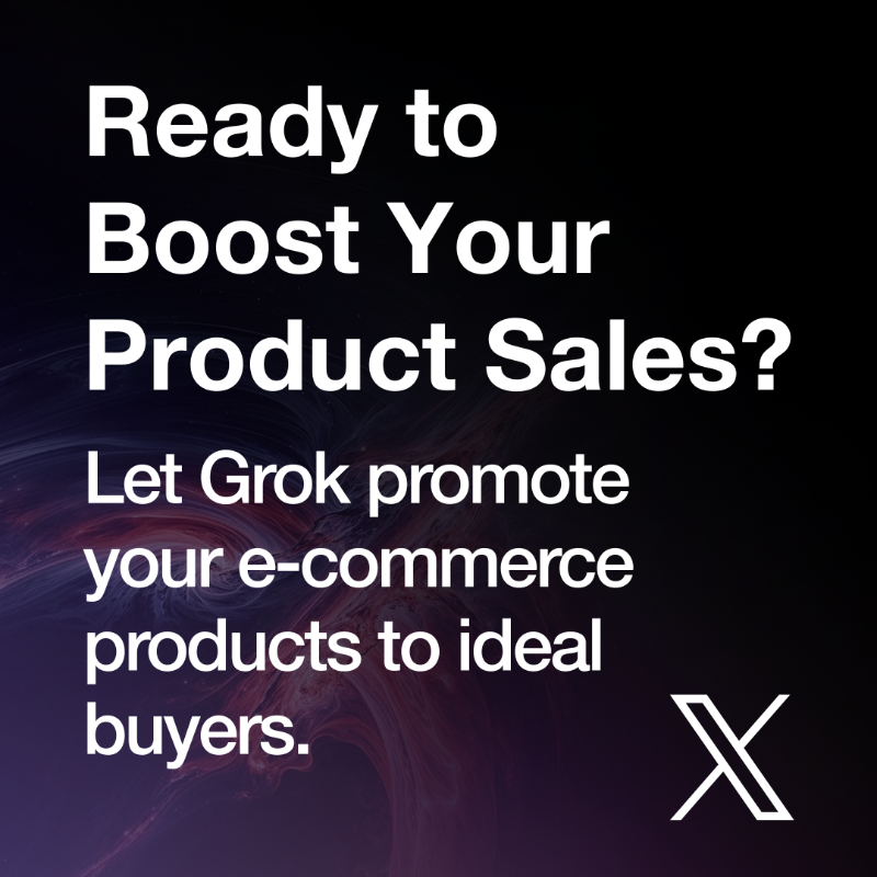 XBusiness's tweet photo. E-commerce businesses: Let Grok promote your products to ideal buyers, boosting conversions without the guesswork. Set up a Dynamic Product Ad (DPA) campaign to help grow your business!