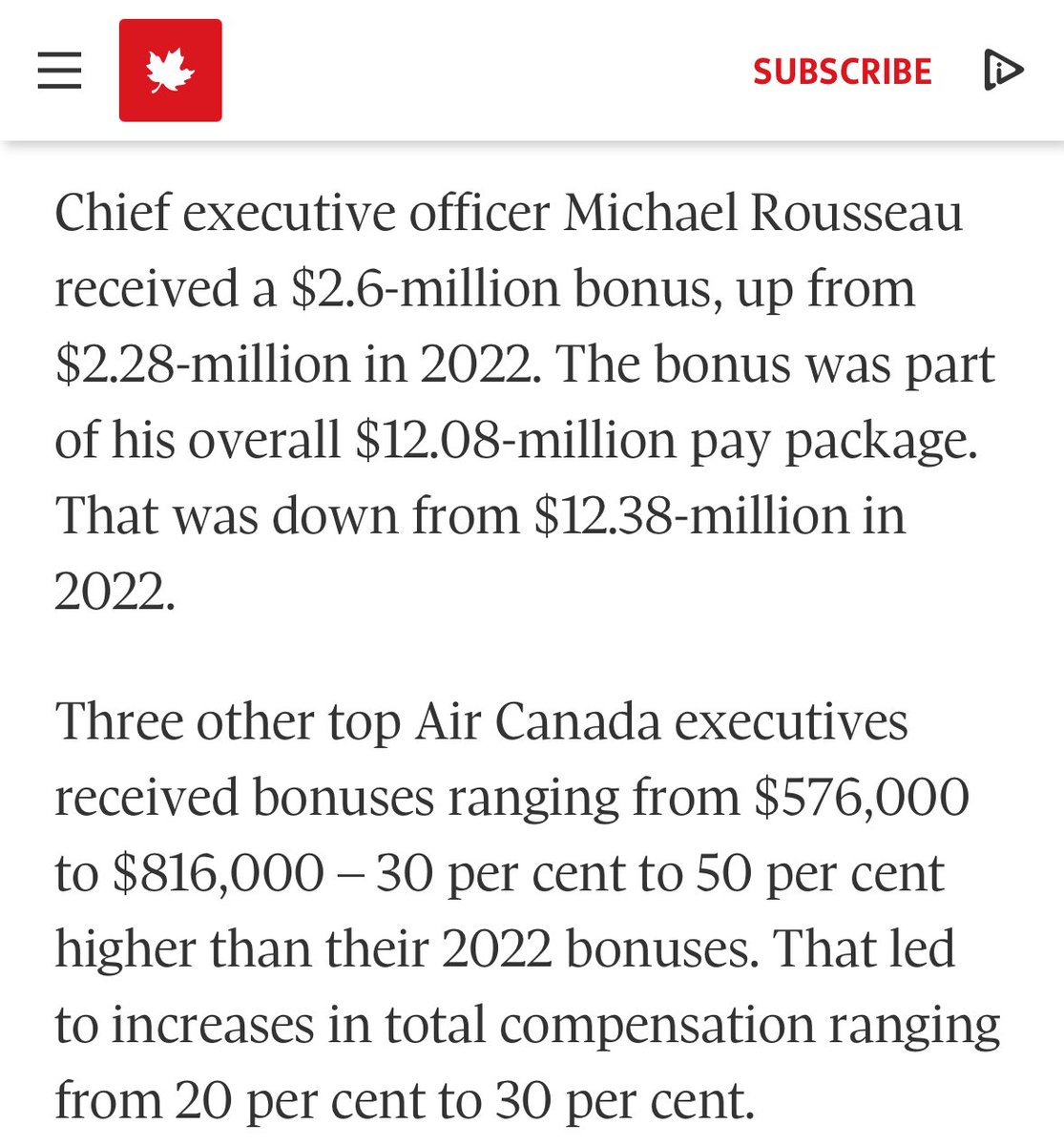 <a href="/AirCanada/">Air Canada</a> Pay your workers, you greedy, gluttonous fucks