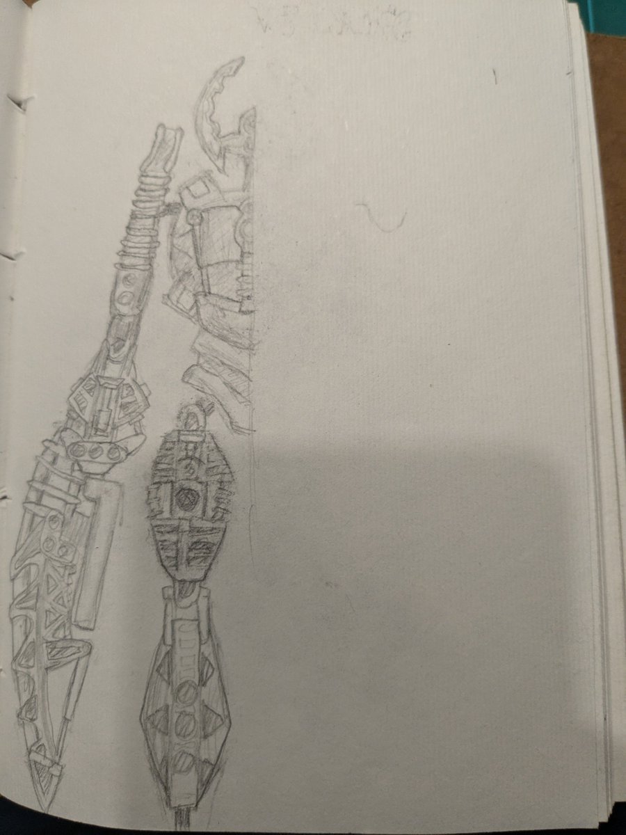 Drawings of some incomplete bionicles I've made
