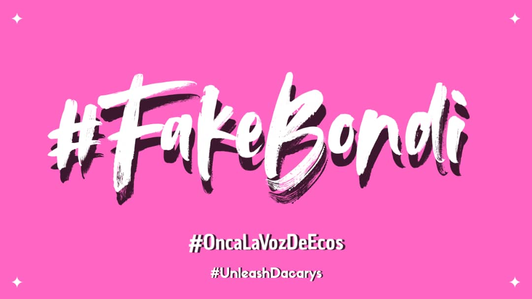 Bondi no sabe que aquí la historia se escribe con lucha, no con flashes. Y por eso, su paso será apenas una imagen borrosa.  
#FakeBondi