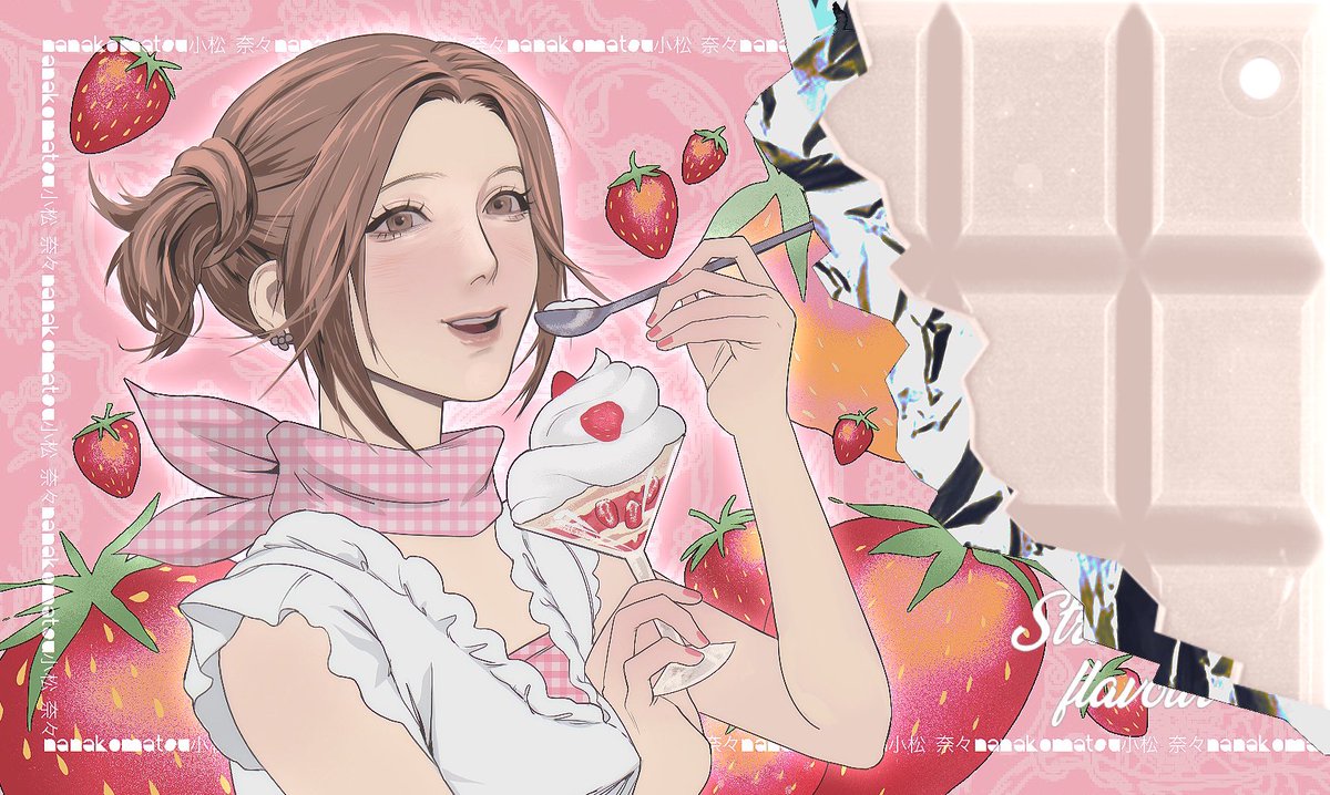 strawberry&amp;whipped cream flavour 
#nana