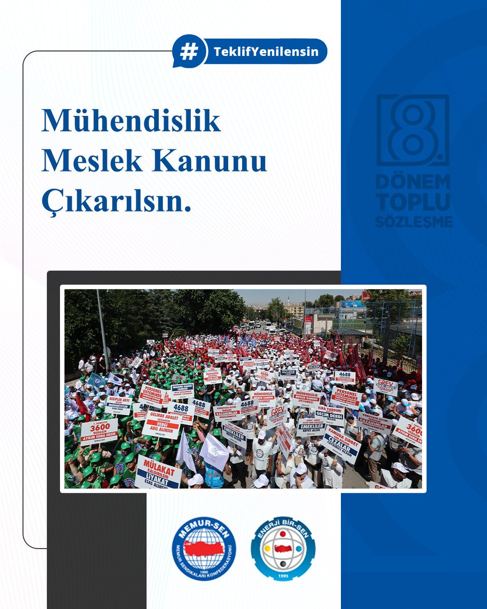 Kamu Mühendisi Onur 🇹🇷 (@turkmhendis_) on Twitter photo Bütün Kamuoyunun kırmızı çizgisi olan
Mühendislik Meslek Kanunu bir an evvel yasalaştırılsın
#MemurHakkınıİstiyor
#SnIşıkhanMühendiseHakkınıVer
<a href="/isikhanvedat/">Prof. Dr. Vedat Işıkhan</a>
<a href="/_cevdetyilmaz/">Cevdet Yılmaz</a>
<a href="/farukozcelikgsb/">Faruk Özçelik</a>
<a href="/csgbakanligi/">T.C. Çalışma ve Sosyal Güvenlik Bakanlığı</a>
<a href="/HMBakanligi/">T.C. Hazine ve Maliye Bakanlığı</a>
<a href="/memetsimsek/">Mehmet Simsek</a>
<a href="/MemurSenKonf/">Memur-Sen</a>
<a href="/_aliyalcin_/">Ali YALÇIN</a>
<a href="/HBTONBUL/">HACI BAYRAM TONBUL 🇹🇷</a>
<a href="/OnderKahveci/">Önder Kahveci</a> Bütün Kamuoyunun kırmızı çizgisi olan
Mühendislik Meslek Kanunu bir an evvel yasalaştırılsın
#MemurHakkınıİstiyor
#SnIşıkhanMühendiseHakkınıVer
<a href="/isikhanvedat/">Prof. Dr. Vedat Işıkhan</a>
<a href="/_cevdetyilmaz/">Cevdet Yılmaz</a>
<a href="/farukozcelikgsb/">Faruk Özçelik</a>
<a href="/csgbakanligi/">T.C. Çalışma ve Sosyal Güvenlik Bakanlığı</a>
<a href="/HMBakanligi/">T.C. Hazine ve Maliye Bakanlığı</a>
<a href="/memetsimsek/">Mehmet Simsek</a>
<a href="/MemurSenKonf/">Memur-Sen</a>
<a href="/_aliyalcin_/">Ali YALÇIN</a>
<a href="/HBTONBUL/">HACI BAYRAM TONBUL 🇹🇷</a>
<a href="/OnderKahveci/">Önder Kahveci</a>