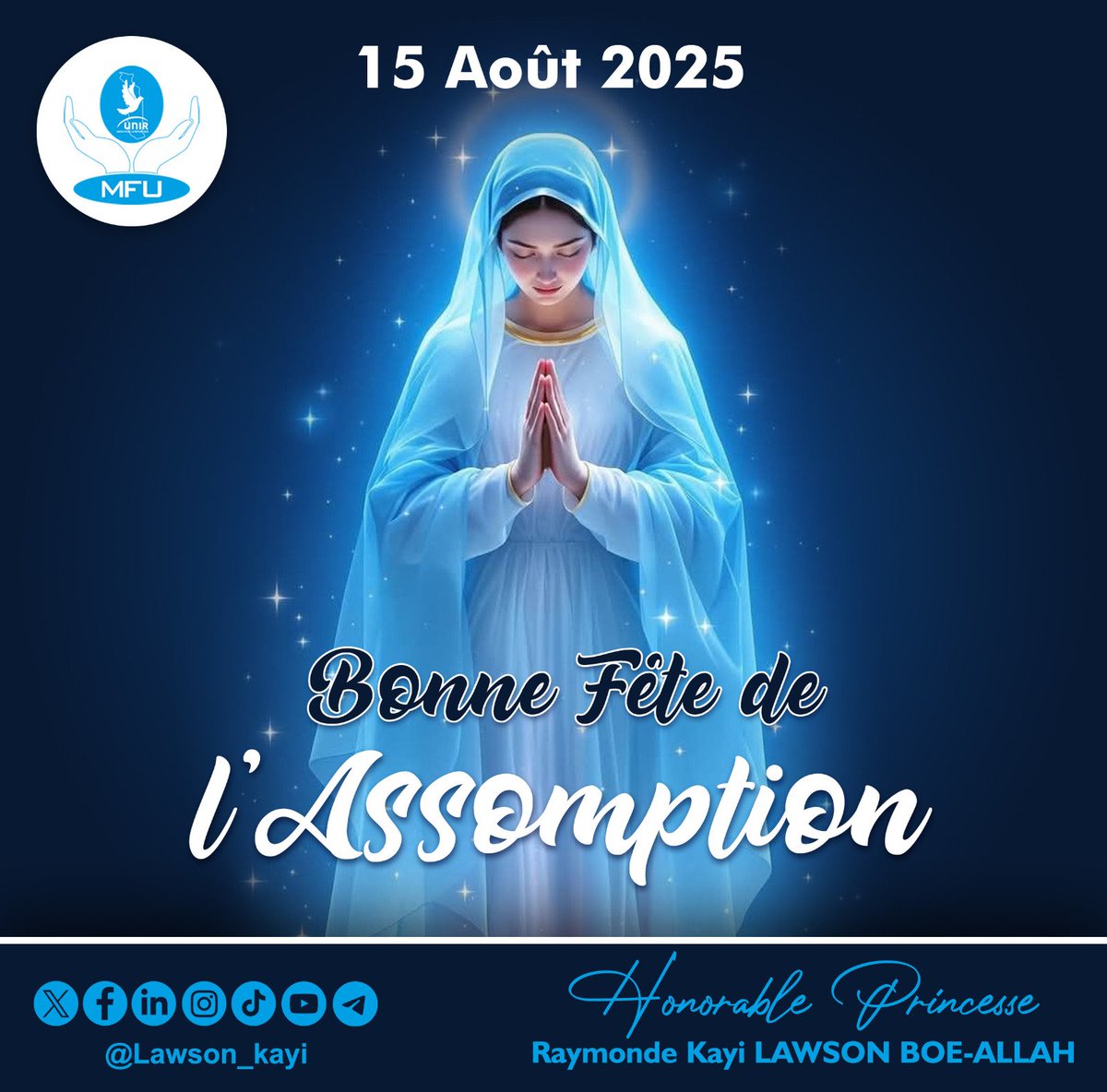 lawson_kayi's tweet image. Bonne Fête de l'Assomption