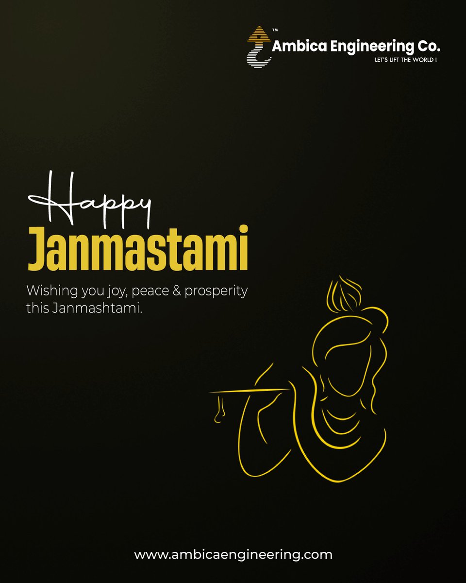 May this Janmashtami bring the blessings of Krishna’s wisdom, love, and grace into your life.

#AmbicaEngineering #HappyJanmashtami #Janmashtami #LordKrishna #Janmashtami2025 #KrishnaJanmashtami #BlessingsOfKrishna #DivineLove #KrishnaBhakti #Ahmedabad #India