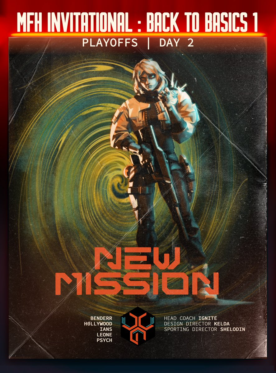 Are we having fun yet? It's #MFH Invitational Day 2! Go get 'em!

Team:
<a href="/Psych_Val/">Psych</a>
<a href="/H0llywoodfps/">H0llywood</a>
<a href="/BenderrVLR/">Benderr</a>
<a href="/iansnval/">ian</a>
<a href="/highqltyLeone/">Leone</a>

Head Coach <a href="/CSIgnite/">Ignite</a>
Sporting Director <a href="/Shelodin_SW/">Sheldon</a>
Design Director <a href="/CCG_Kelda/">CCG_Kelda</a>
#VALORANT