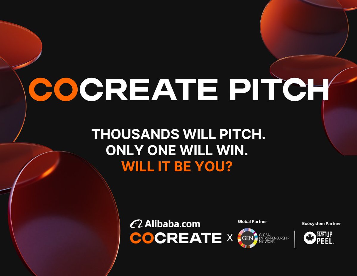 Startup Peel (@startup_peel) on Twitter photo Applications close Aug. 15!
To every entrepreneur daring to rise — this is your moment.
CoCreate Pitch is live. Apply now!
$1M, AI tools, and global support — made for you.
go.genglobal.org/cocreate?utm_s…
<a href="/unleashingideas/">Global Entrepreneurship Network</a> <a href="/AlibabaGroup/">Alibaba Group</a>
#CoCreate2025 #CoCreatePitch Applications close Aug. 15!
To every entrepreneur daring to rise — this is your moment.
CoCreate Pitch is live. Apply now!
$1M, AI tools, and global support — made for you.
go.genglobal.org/cocreate?utm_s…
<a href="/unleashingideas/">Global Entrepreneurship Network</a> <a href="/AlibabaGroup/">Alibaba Group</a>
#CoCreate2025 #CoCreatePitch