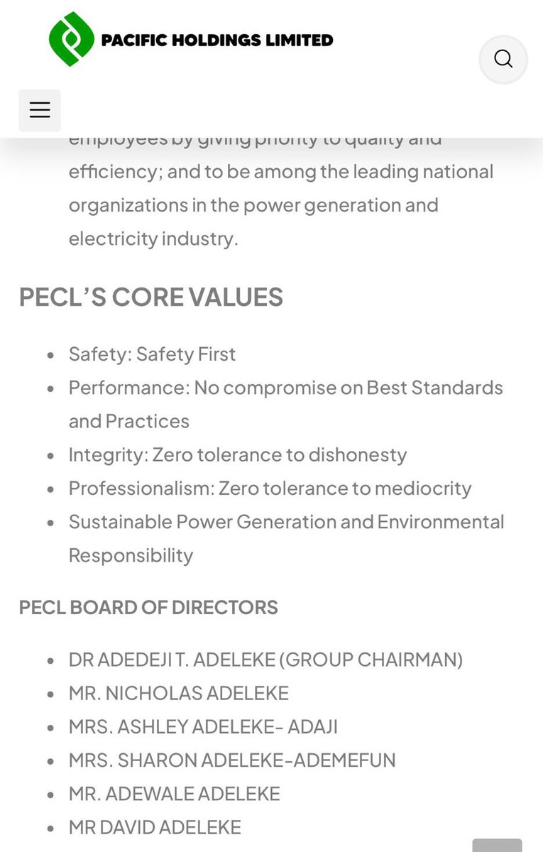 PACIFIC HOLDINGS LTD.

One of the biggest energy generating companies in Nigeria owned by Davido’s father. Dr Deji Adeleke.

The company is valued at $1.4BN.

Their new power plant is valued at $2BN.

Davido is a sitting member of the board.