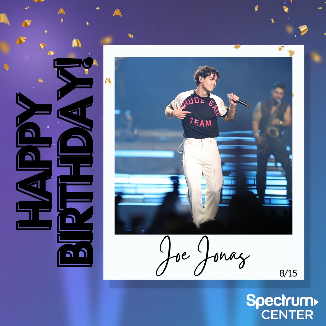 Spectrum Center (@spectrumcenter) on Twitter photo Happy Birthday <a href="/joejonas/">J O E J O N A S</a>! We can't wait to celebrate with you and the <a href="/jonasbrothers/">Jonas Brothers</a> on November 5! 🎉 🎈
🎟️ Don't miss the Jonas Brothers LIVE! Find tickets HERE: bit.ly/42eD2dQ
📸 @gophotographer
#SpectrumCenter #clt #704 Happy Birthday <a href="/joejonas/">J O E J O N A S</a>! We can't wait to celebrate with you and the <a href="/jonasbrothers/">Jonas Brothers</a> on November 5! 🎉 🎈
🎟️ Don't miss the Jonas Brothers LIVE! Find tickets HERE: bit.ly/42eD2dQ
📸 @gophotographer
#SpectrumCenter #clt #704