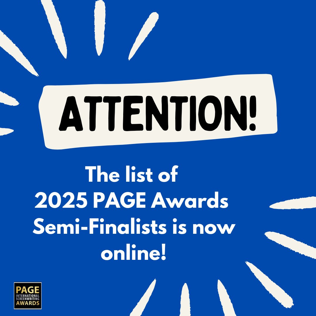 PAGEawards's tweet photo. The list of 2025 PAGE Award Semi-Finalists is now available online at https://t.co/Yn5FOTxff2

CONGRATULATIONS
to each of these talented writers!! https://t.co/xvrY7Yg8ib