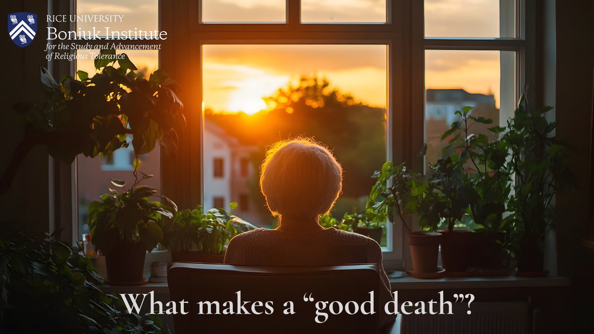 A new article by <a href="/BoniukInstitute/">Boniuk Institute</a>'s <a href="/josiahtaru/">Josiah Taru</a> and Elaine Howard Ecklund finds that religious AND non-religious people often blend science + religion at life's end.  Peaceful passing means pain managed by medicine, fear eased by faith or spirituality.  👉READ MORE: