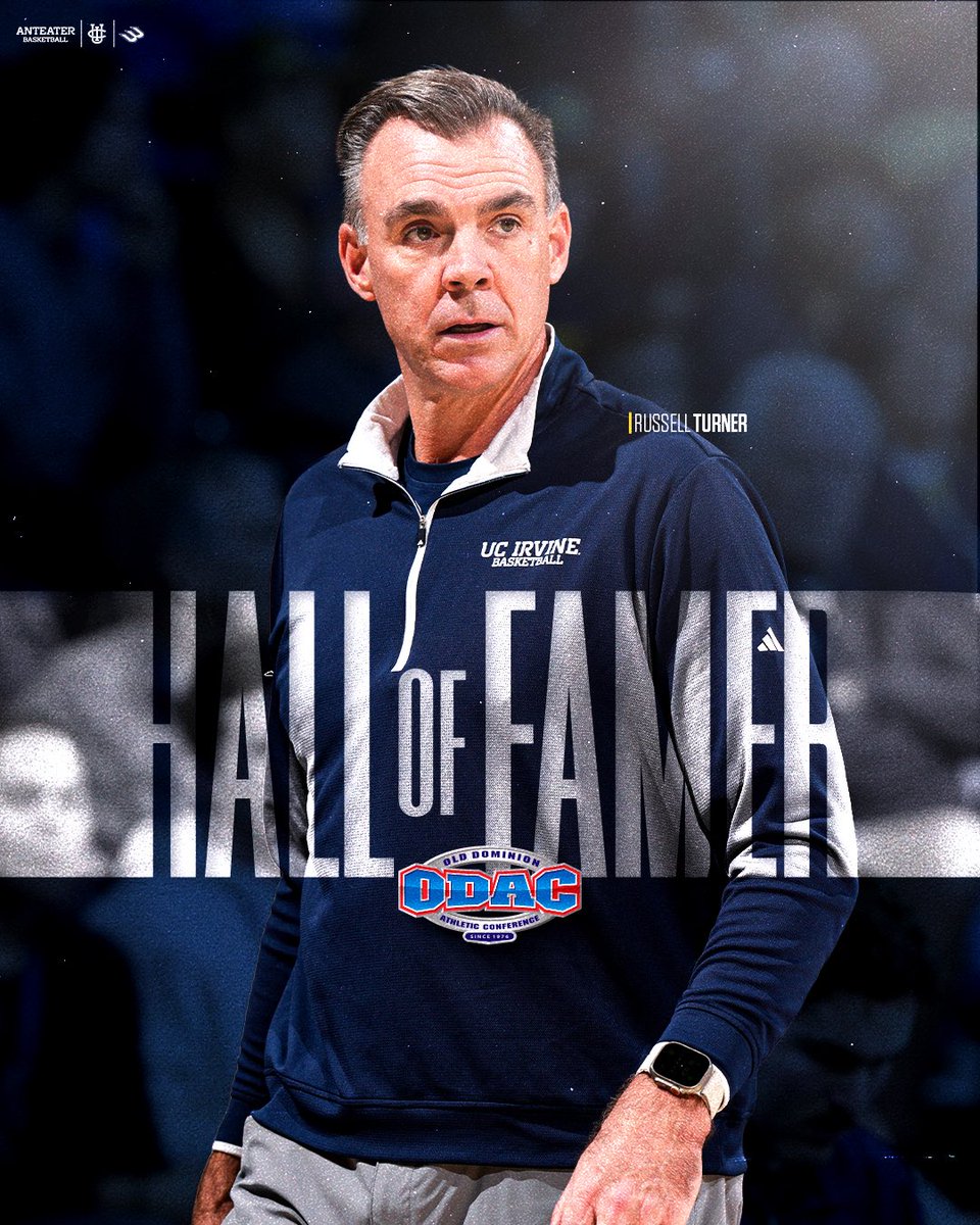 Jacob Ramos (@jac0bram0s) on Twitter photo Per <a href="/UCImbb/">UCI Men's Basketball</a>: UC Irvine Head Coach Russell Turner has been inducted into the Old Dominion Athletic Conference Hall of Fame. Turner scored 2,272 points while playing at Hampton-Sydney College, earning First Team All-ODAC honors three times.
<a href="/NewUniversity/">The New University</a> <a href="/OCSportsZone/">OC Sports Zone</a> Per <a href="/UCImbb/">UCI Men's Basketball</a>: UC Irvine Head Coach Russell Turner has been inducted into the Old Dominion Athletic Conference Hall of Fame. Turner scored 2,272 points while playing at Hampton-Sydney College, earning First Team All-ODAC honors three times.
<a href="/NewUniversity/">The New University</a> <a href="/OCSportsZone/">OC Sports Zone</a>