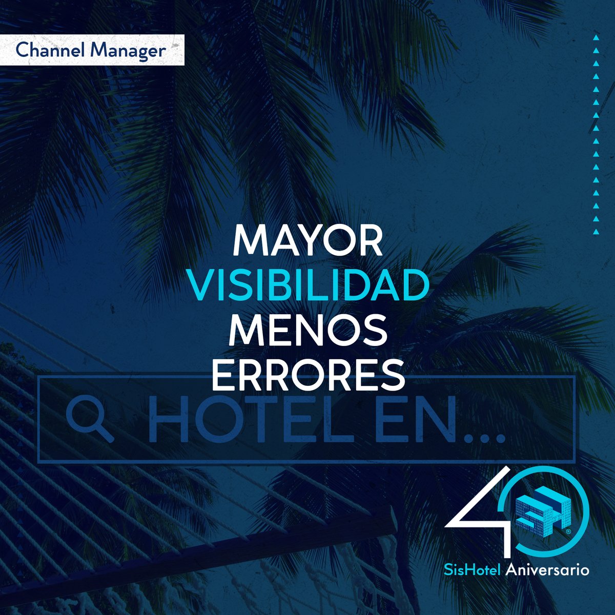 SisHotel's tweet image. Amplía el alcance de tu hotel conectándolo a múltiples portales de reservas a la vez.

SisHotel 40 años al servicio de la hotelería.

#SisHotel #SisHotel40 #OperaciónBajoControl #ChannelManager #PMS #industriahotelera #softwareparahoteles #software