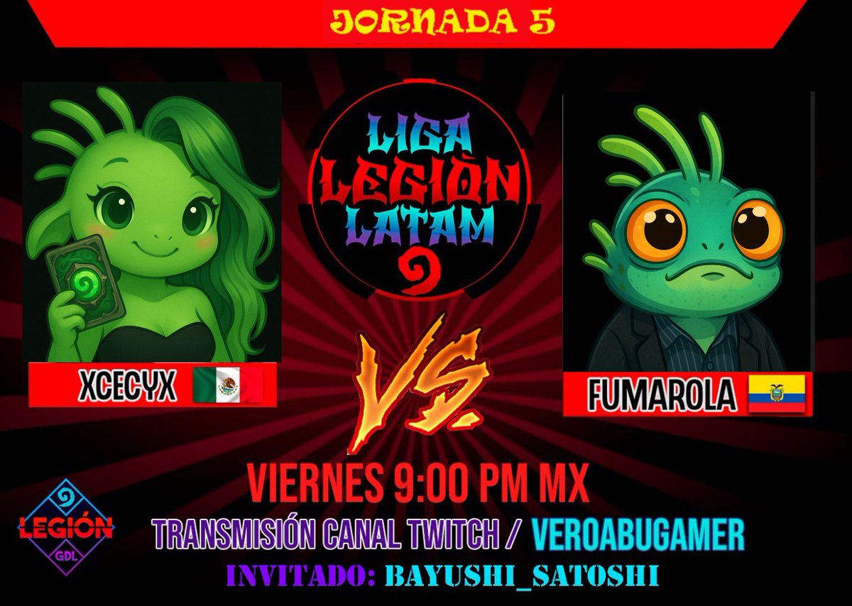 MATCHDAY🥊
Hoy me toca mi último match de jornada regular para el pase a playoffs

🥊Vs el licenciado del sex <a href="/fumarol4/">Fumarola</a>  🗣️
Nos vemos a las 9pm🇲🇽 en el canal de Verito con muchos gritos de guerra murloc en el chat 🐸🐸