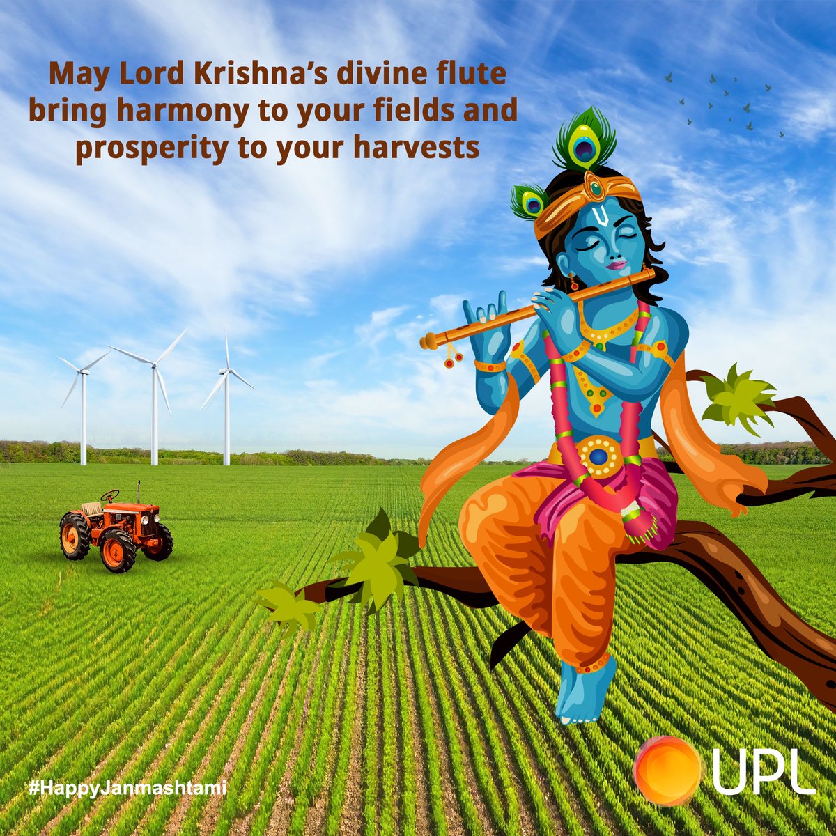 On this sacred day, may the blessings of Lord Krishna nourish your fields, strengthen your spirit, and bring a harvest full of hope and happiness. Happy Janmashtami from #UPLSAS, standing with every farmer, every season.

#Janmashtami2025 #Janmashtami #UPLIndia #UPL
