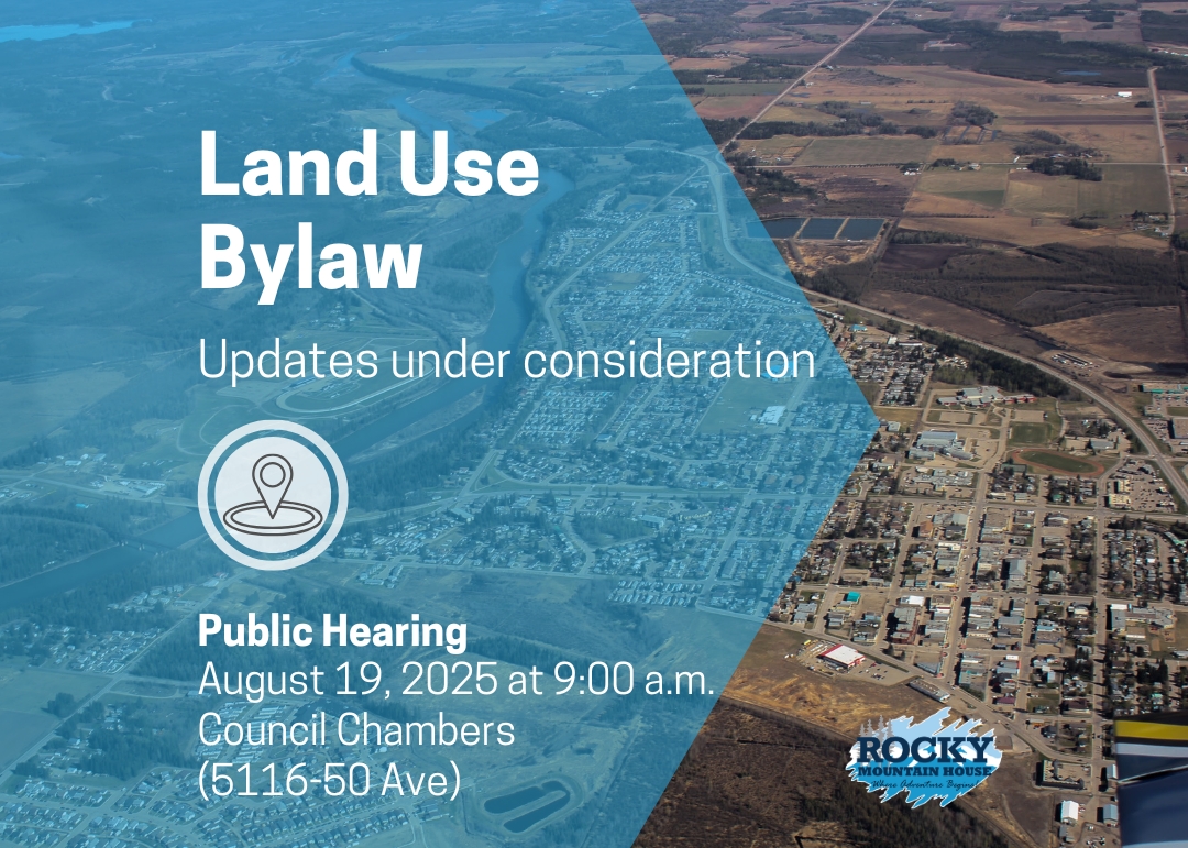A Public Hearing has been scheduled for proposed changes to the Town's Land Use Bylaw.

📅 Date: August 19, 2025
⏰ Time: 9:00 a.m
📍 Location: Town Office Council Chambers (5116-50 Ave)

Learn about the updates Council is considering here: rockymtnhouse.com/p/amending-lub