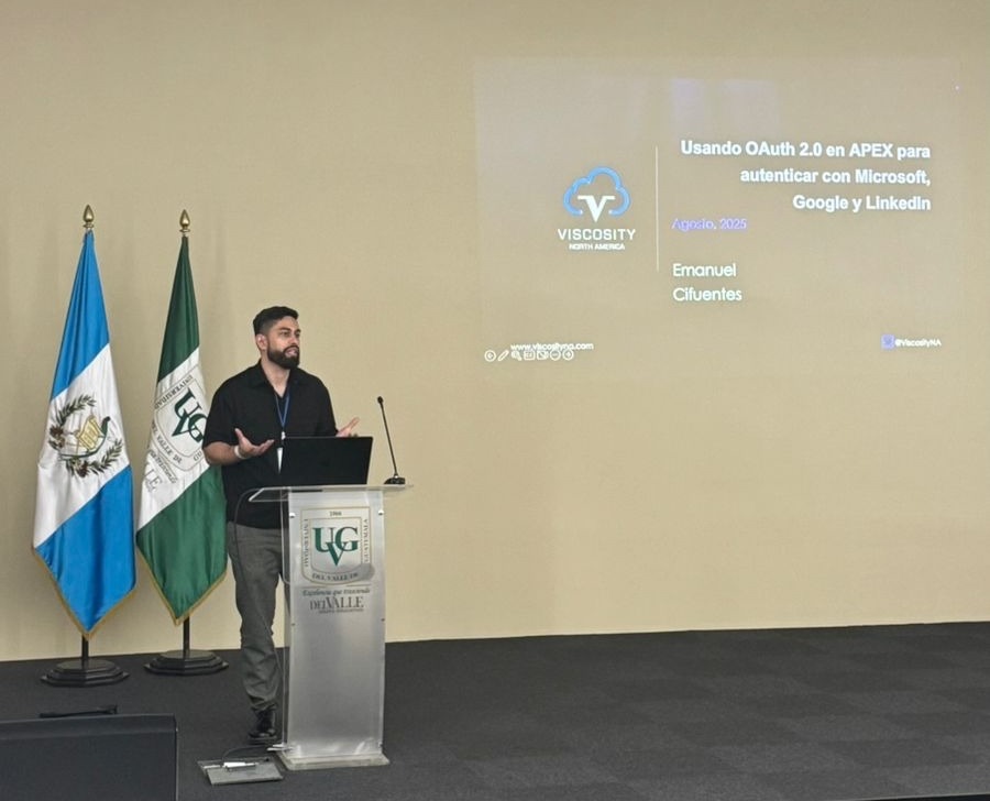 Viscosity NA (@viscosityna) on Twitter photo Guatemala, you showed up 💯 at the @LAOUC 2025 Tour!
<a href="/JaysonHanes/">Jayson Hanes #orclAPEX</a> kicked things off on #orclAPEX, <a href="/eaespinoza0/">Erik Espinoza</a> rocked the stage with more #APEX & #oracle23ai. Plus, <a href="/emacodes/">Emanuel Cifuentes</a> turned it up a notch on mastering AJAX Callbacks.
It wasn’t just tech — it was tech con sabor chapín ⚡ Guatemala, you showed up 💯 at the @LAOUC 2025 Tour!
<a href="/JaysonHanes/">Jayson Hanes #orclAPEX</a> kicked things off on #orclAPEX, <a href="/eaespinoza0/">Erik Espinoza</a> rocked the stage with more #APEX & #oracle23ai. Plus, <a href="/emacodes/">Emanuel Cifuentes</a> turned it up a notch on mastering AJAX Callbacks.
It wasn’t just tech — it was tech con sabor chapín ⚡