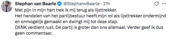Ach <a href="/DenkNL/">DENK</a> . Naar het {b}lijkt wenst <a href="/StephanvBaarle/">Stephan van Baarle</a> #vanBaarle geen #vrouw op de kieslijst. Waarom zo bang? <a href="/lale_gul89/">Lale Gül</a> #LaleGul lijkt me een aanwinst. #Denk