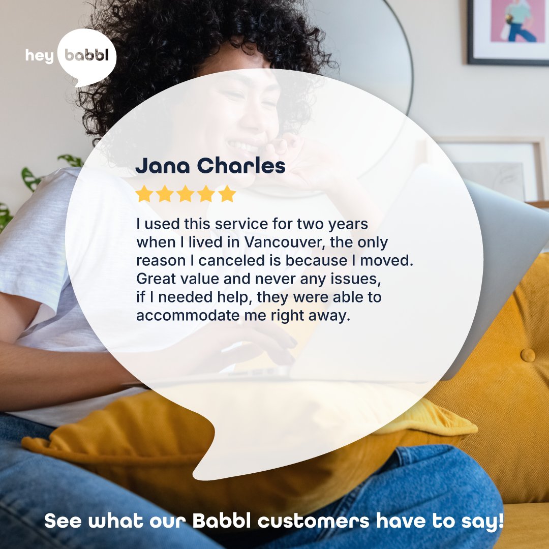 heybabbl's tweet photo. Current customers and even previous customers love us - and we love you right back! 

#AffordableInternet #HeyBabbl #GreatCustomerService https://t.co/DU4xOsM7GV