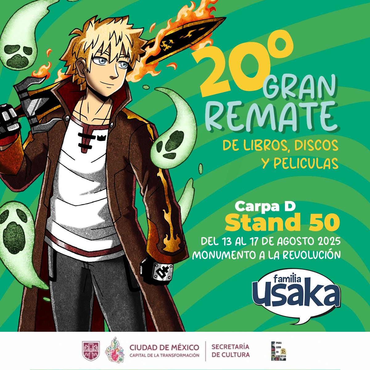 Atención CDMX!

El Remate de Libros y Películas del Monumento a la Revolución comienza y podrán encontrarnos en la carpa D, stand 50. 

Estaremos desde las 11am hasta las 9pm desde el 13 al 17 de agosto. 

No se lo pierdan, los esperamos!