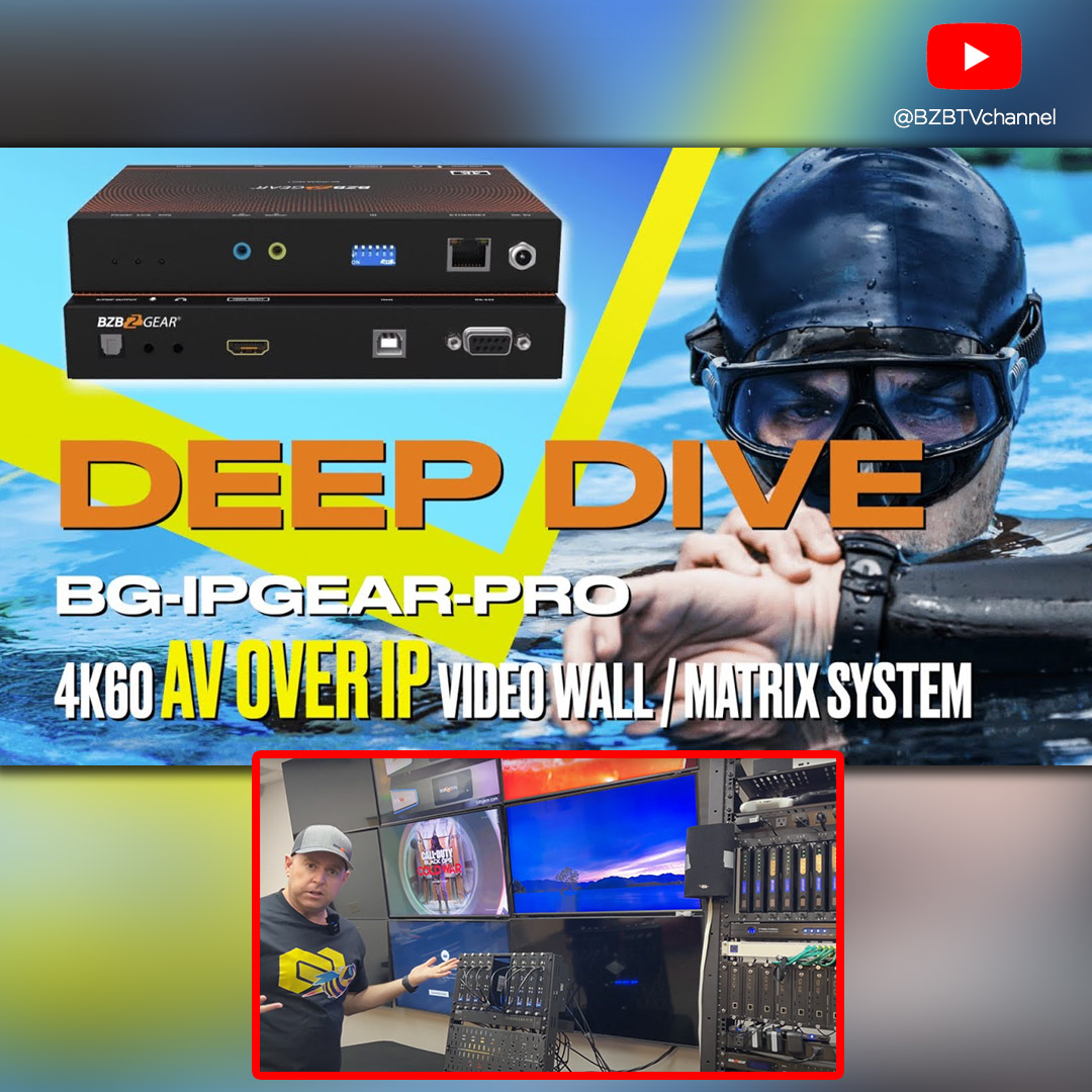 BZBGear's tweet photo. In this DEEP DIVE ep, we fully explore our 4K60 AV over IP system: BG-IPGEAR-PRO. These HDMI 2.0 over IP multicast Tx/Rx units support PoE, video wall, matrixing, USB, and KVM https://t.co/0G0o1I3vIa
.
.
.
#AVTweeps #proAV #broadcasting #AVoIP #AVoverIP #audiovideo #audiovisual https://t.co/j66ThrsDod