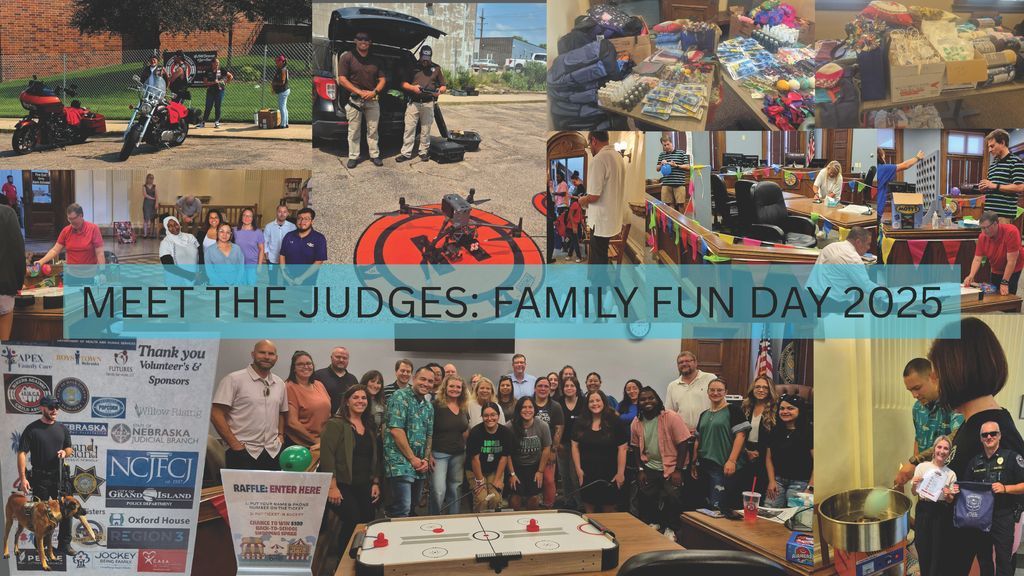 The Hall County Courthouse opened its doors during ‘Meet the Judges: Family Fun Day,’ an event designed for system-involved youth in need. The event was made possible through the combined efforts of Courts, Probation and numerous community partners. nejudicial.com/45CfkcS