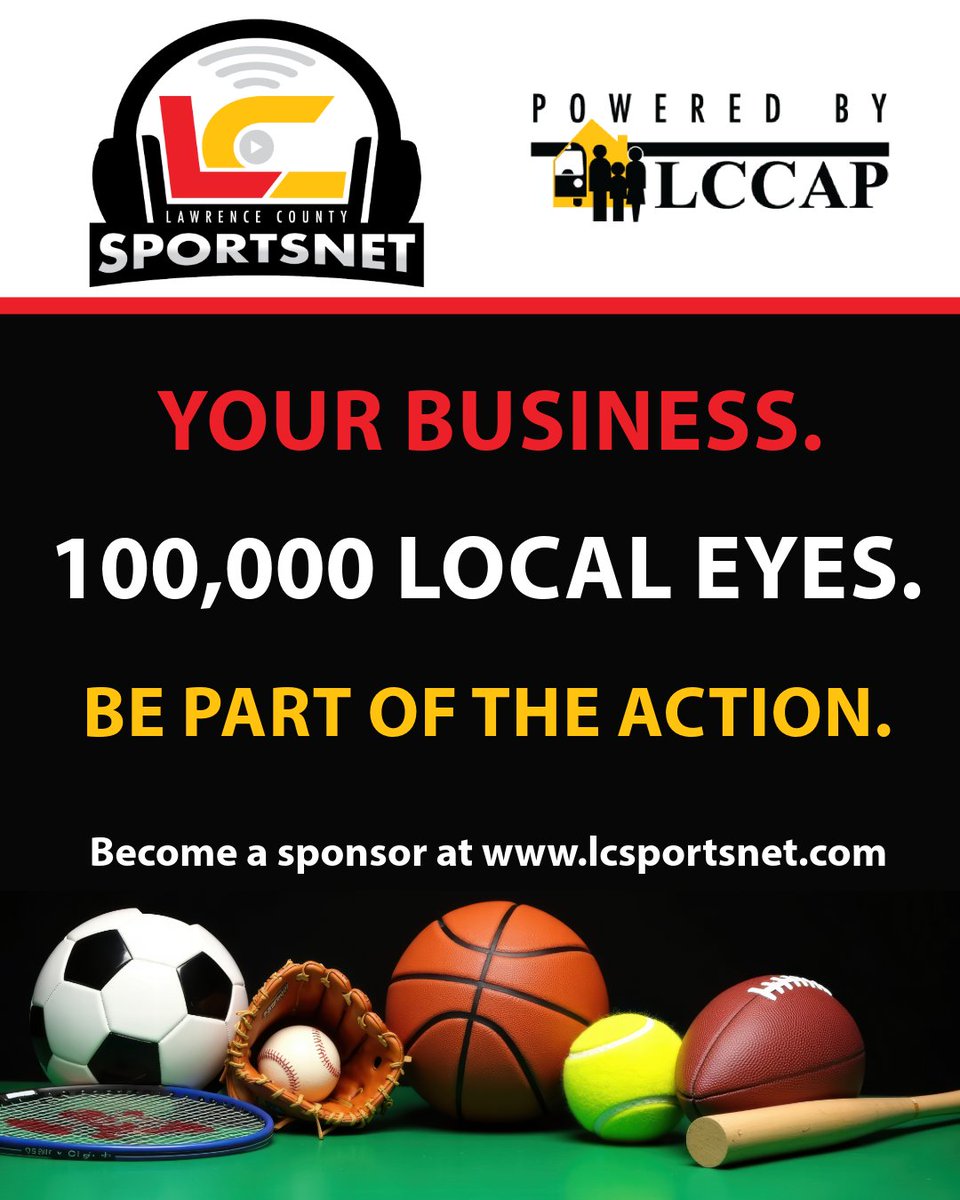 Lawrence County Community Action Partnership (@lawcountycap) on Twitter photo 📣Reach thousands of local sports fans!
Partner with <a href="/LCSportsNet/">Lawrence County SportsNet</a> – The #VoiceofLawrenceCountySports, and get your business in front of a loyal, hometown audience.🏆
Show your pride. Support local sports.
📩Learn more: lcsportsnet.com
#SupportLocalSports #LawrenceCounty 📣Reach thousands of local sports fans!
Partner with <a href="/LCSportsNet/">Lawrence County SportsNet</a> – The #VoiceofLawrenceCountySports, and get your business in front of a loyal, hometown audience.🏆
Show your pride. Support local sports.
📩Learn more: lcsportsnet.com
#SupportLocalSports #LawrenceCounty