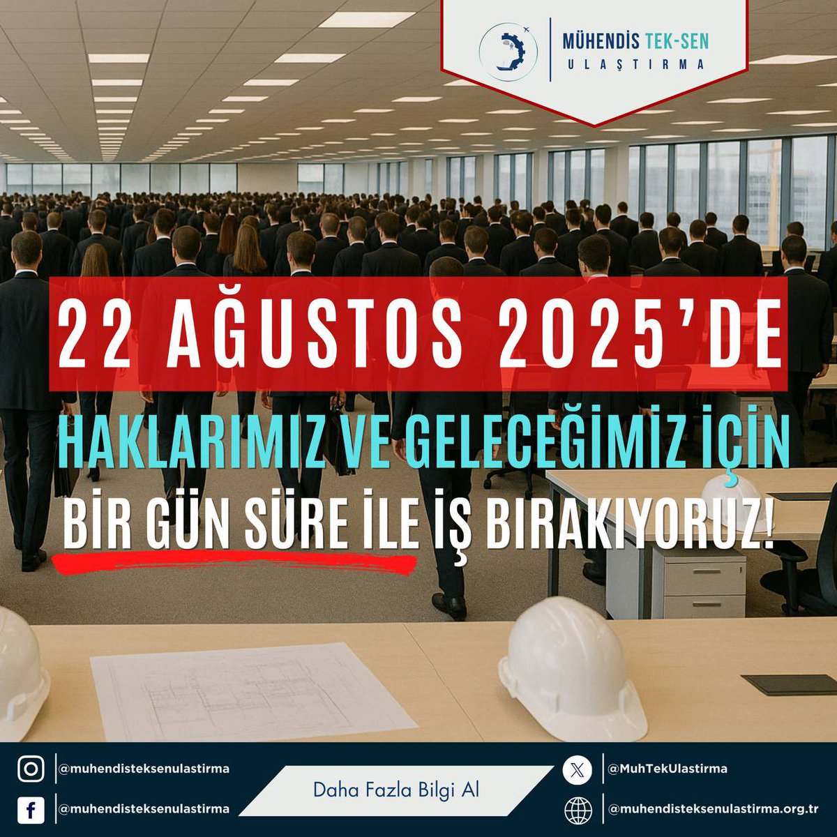 22 AĞUSTOS’TA İŞ BIRAKIYORUZ!

Memura verilen sefalet zammı alım gücümüzü eritiyor. Mühendis ve teknik personel olarak emeğimizin değersizleşmesine dur diyoruz!

Adil ücret, Mühendislik Meslek Kanunu, kariyer ve unvan basamakları için 22 Ağustos’ta iş bırakıyoruz!

Hakkımızı