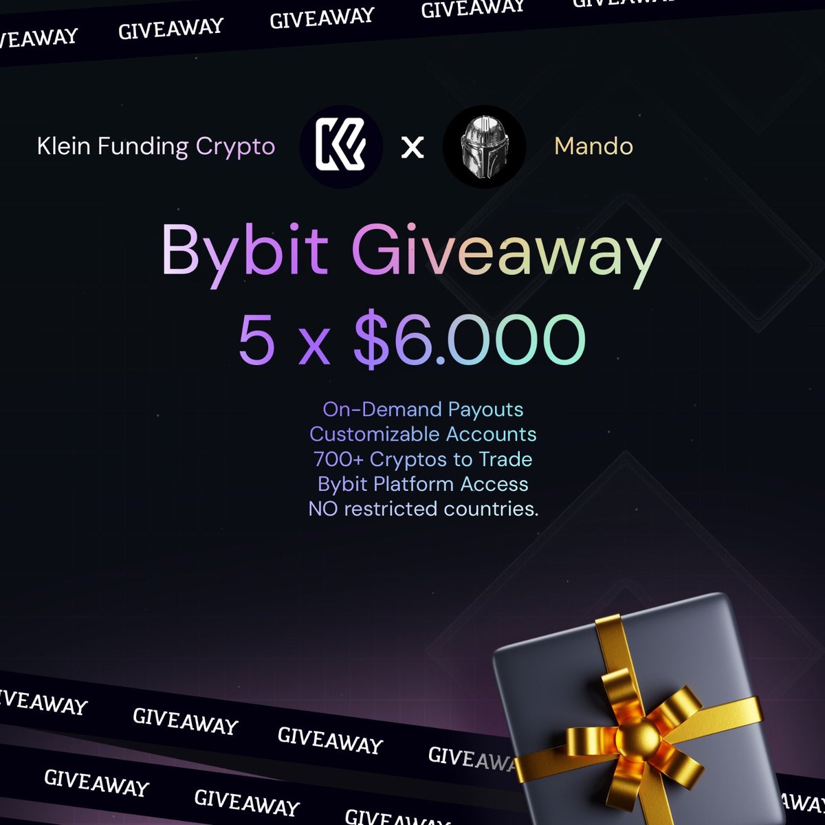 mando (@mandonomics) on Twitter photo ๐จ 5x $6K ACCOUNT GIVEAWAY
Time to give back to the boys :)
- Like & Retweet
โ Follow me & <a href="/KleinFunding/">Klein Funding</a>
Winners announced in 6 days ๐ค
kleinfunding.com/ref/3274 ๐จ 5x $6K ACCOUNT GIVEAWAY
Time to give back to the boys :)
- Like & Retweet
โ Follow me & <a href="/KleinFunding/">Klein Funding</a>
Winners announced in 6 days ๐ค
kleinfunding.com/ref/3274