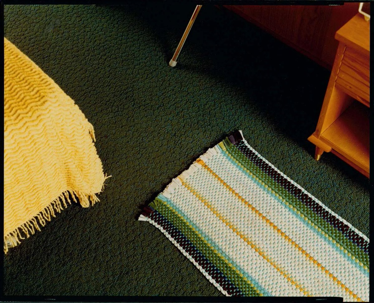 Dub__A's tweet photo. Stephen Shore - Room 12, Harbor View Motel, Kenora, Ontario, August 15, 1974 https://t.co/CQQCf8qnr7