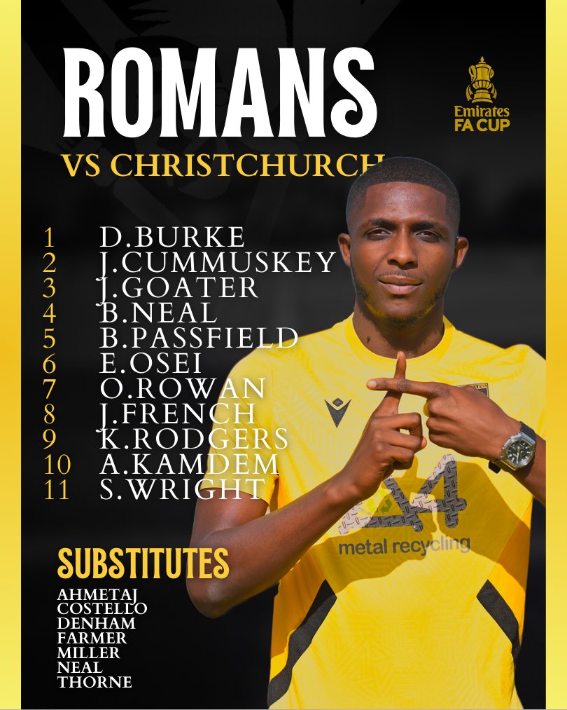 TADLEY CALLEVA: Burke Cummuskey Goater (C) Neal Passfield Osei Rowan French  Rodgers Kamdem Wright; SUBS: Ahmetaj Costello Neal Thorne Miller Farmer Denham