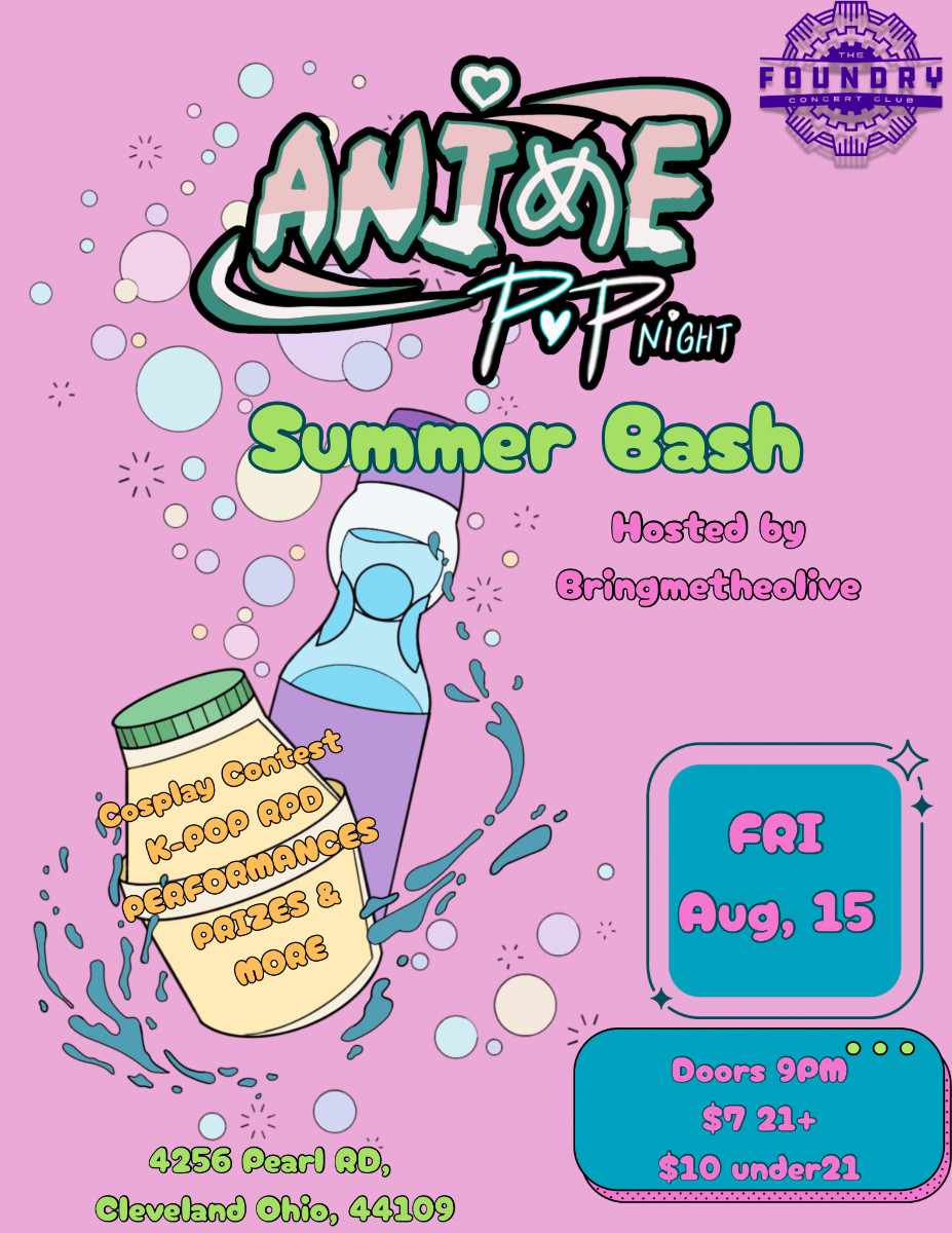 The Anime &amp; KPop fusion Summer Bash event is here! Join us TONIGHT for an epic dance party, amazing prizes and giveaways, a cosplay contest, performances and more.

Don't miss it! 🌀

#AnimePopNight #CosplayContest #DanceParty #FoundryCleveland