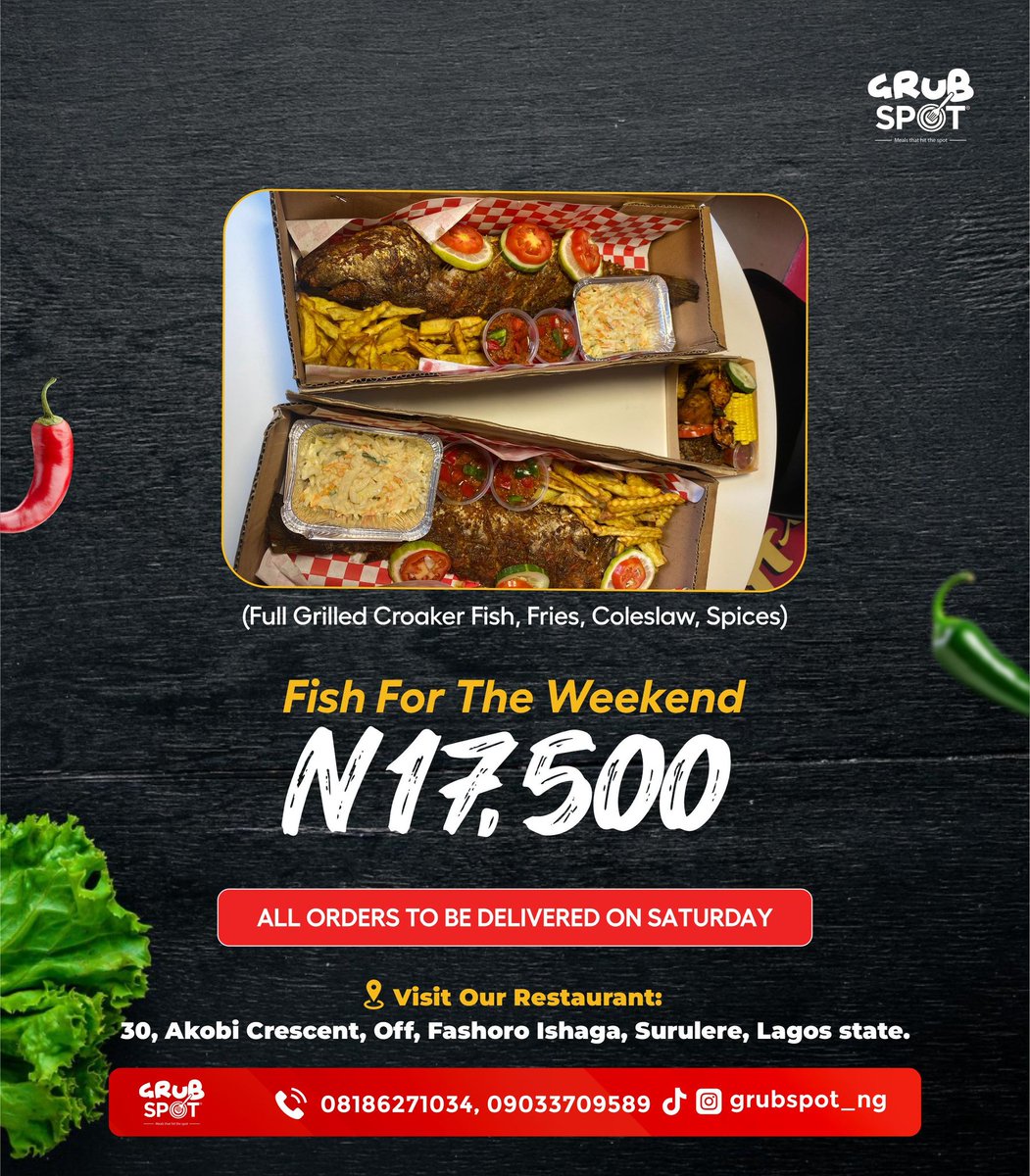 grubspotng's tweet photo. See our fish combo https://t.co/aGKGdyV36f