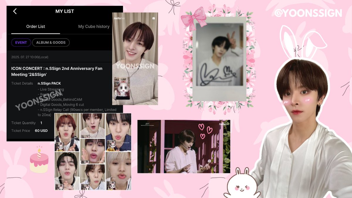 yoonssign's tweet photo. #hellolive_nSSign

n.SSign에게 행복한 2주년을 축하하며 이야기할 수 있어서 정말 벅차고 행복했어요 🎂✨

로렌스가 전화기를 망가뜨렸을 때는 웃음을 참을 수가 없었어요! 🐰☎️

헬로라이브, 이렇게 특별한 기회를 주셔서 감사합니다 🩷

#nSSign #엔싸인 #엔싸인2주년
#2nSSign #2nd_Anniversary https://t.co/Nt1eYm1WEh