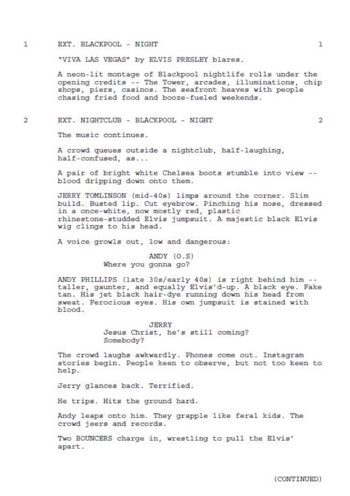 I've recently been chipping away at a feature that's been rattling away in my head for a long while. 

I don't like sharing my writing but considering it's #FirstPageFriday I suppose I can try.