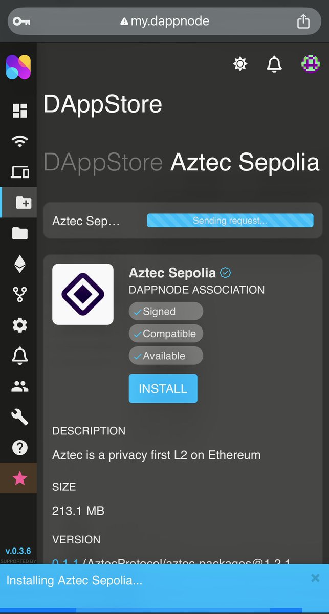 ManInDeFi's tweet image. Con el paquete de @aztecnetwork disponible en @dappnode vamos a correr un nodo en testnet👨🏫 con el hardware del 2do. Cohorte🤝 @SEEDNodes.
#nodeoperator #latamvalida