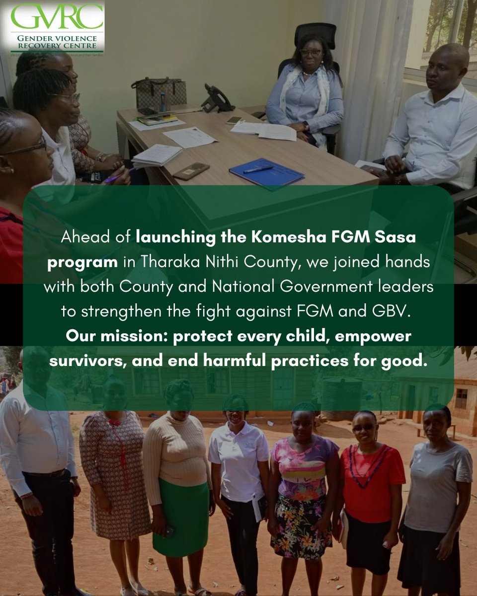 📍Tharaka Nithi - Driving the fight against FGM
We met with County &amp; National leaders ahead of the Komesha FGM Sasa launch. We also paid a courtesy visit to a Children’s Home — the county’s only safe shelter for vulnerable children, including SGBV survivors and teenage mothers.