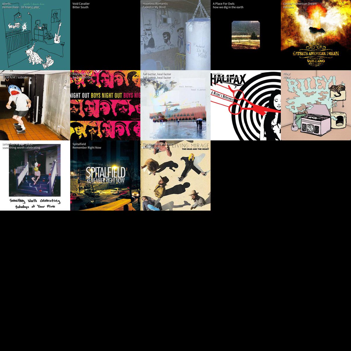 Things have been weird. I've been depressed. I've barely listened to any music. Here's to hoping we're on the other sidex5