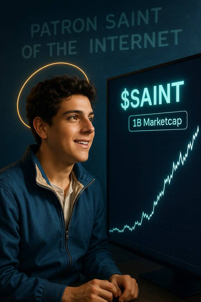 <a href="/aeyakovenko/">toly 🇺🇸</a> <a href="/jon_charb/">Jon Charbonneau 🇺🇸</a> God’s influencer is now on the Solana chain. Meet Carlo Acutis — the holy figure of Web3. $Saint isn’t just a token, it’s the symbol of a new era. He’ll reach sainthood on Sep 7.
EQs4DEeaSyrhRPM6JPsf2ptLf4EHkcGXB7ybeufxpump
<a href="/pumpdotfun/">pump.fun</a> #pumpfun #solana $Saint