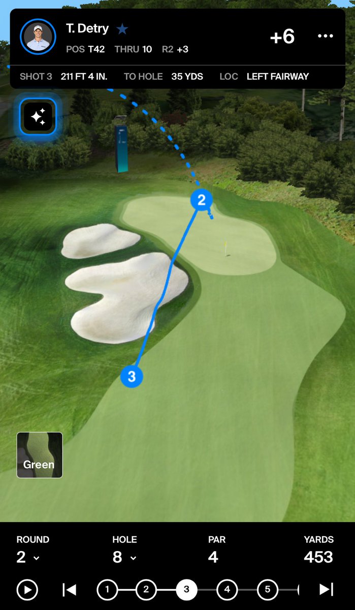 GolfStatsDFS's tweet image. Can anyone explain this shot by Thomas Detry?