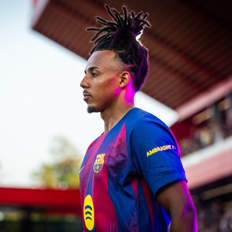 FCBarcelona's tweet photo. Jules Kounde and FC Barcelona extend contract to 2030
