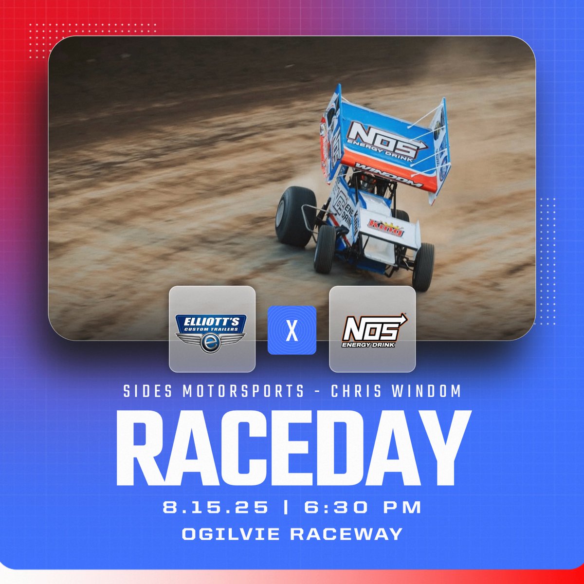 The <a href="/sidesWOO7S/">Sides Motorsports 7S</a> is eager to get back on the <a href="/WorldofOutlaws/">World of Outlaws</a> trail starting this evening with night 1 action coming from <a href="/ogilvieraceways/">Ogilvie Raceway</a> in Minnesota. 

📺 <a href="/dirtvision/">DIRTVision</a> 
🕰️ 615 CST
⏱️ <a href="/MyRacePass/">MyRacePass</a> 

Don’t forget your Knoxville Nationals gear that went live yesterday on line, these