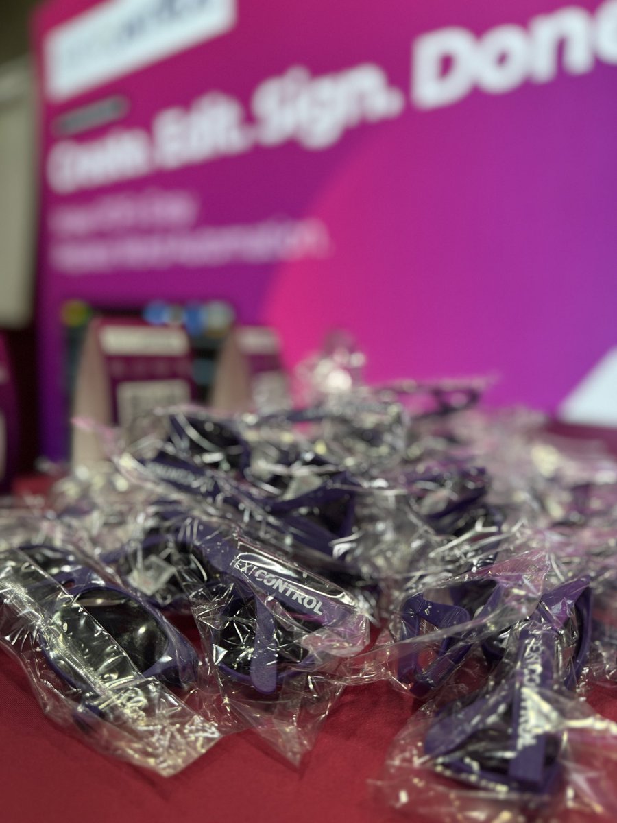 txtextcontrol's tweet image. Don’t miss out on the fun! Swing by the Text Control booth and snag your stylish purple sunglasses. #kcdc2025