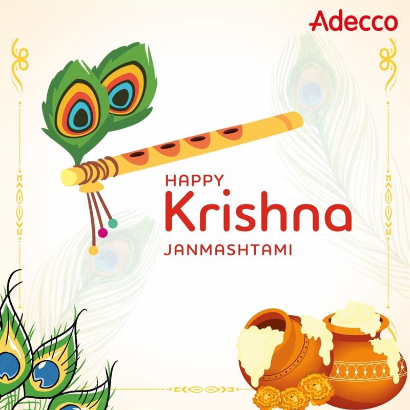 🌼Happy Janmashtami from #Adecco!
🕉️From breaking pots to breaking barriers, Lord #Krishna embodied strategy, charm &amp; leadership.
🎉At Adecco, we nurture talent that’s agile, wise &amp; ready to lead with purpose.
💫Let’s bring Krishna’s spirit to the workplace!
#KrishnaJanmashtami